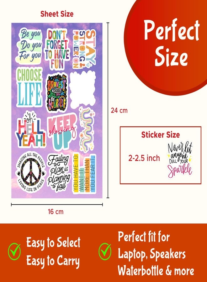 CodersParadise - Pack of 250+ Motivation Inspiration Stickers for Laptop - Waterproof Residue Free Positive Words Motivational Inspirational Quote Sticker - Image 4